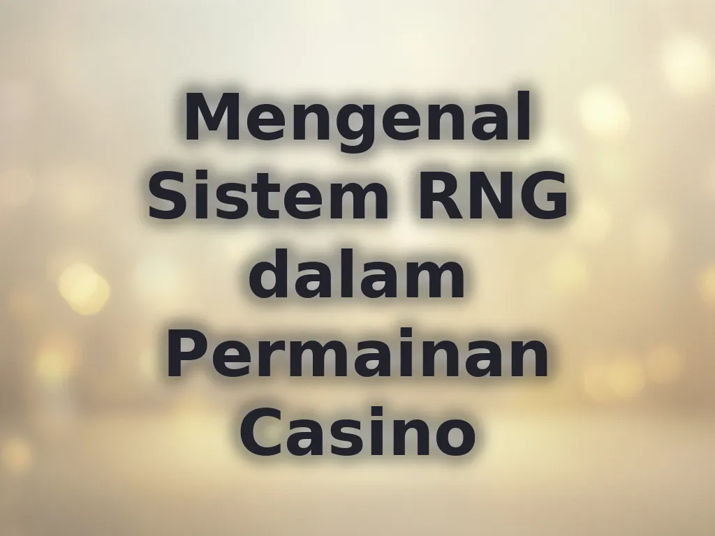 Mengenal Sistem RNG dalam Permainan Casino